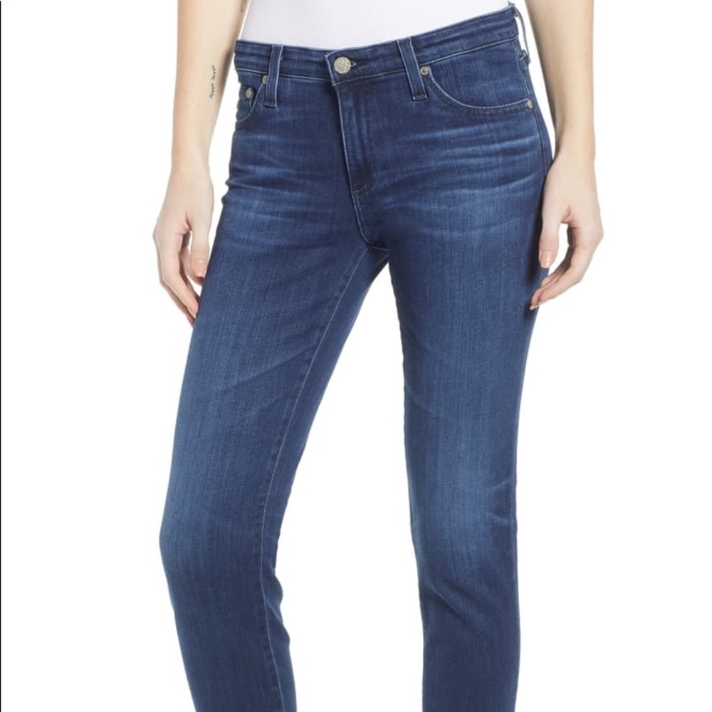 AG Prima Mid Rise Crop Jeans 05 Years Blue Essence